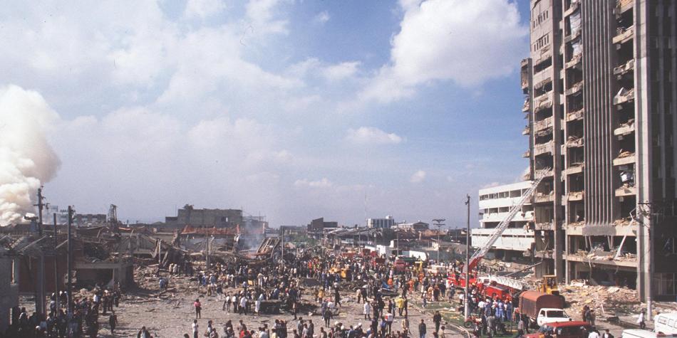 DAS building after the attack 